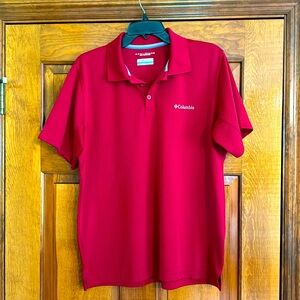 Men Columbia Omni-Shade Red Polo Sz M
